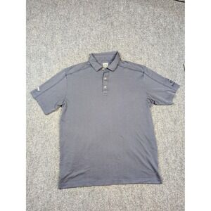 Callaway Polo Shirt Mens Large Blue White Stripe Opti-Dri Golf Performance Tech